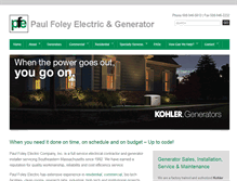 Tablet Screenshot of paulfoleyelectric.com